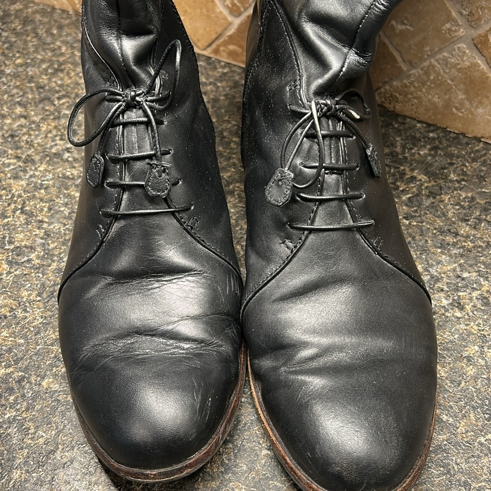 Louise et Cie Tall Lace up Black Boots - Picture 2 of 9